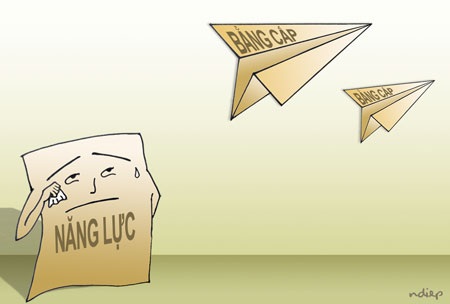 "Liệu có sa vào "chủ nghĩa bằng cấp"? - 1 (Minh họa: Ngọc Diệp)