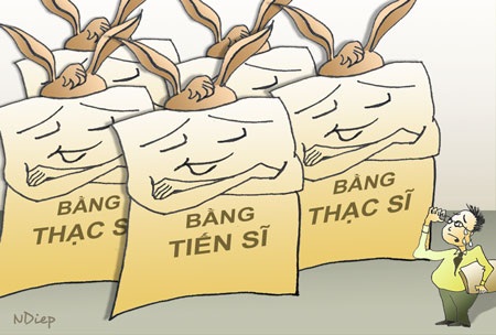 Đã đến lúc dẹp “loạn” tiến sĩ chốn quan trường? - 1 (Minh họa: Ngọc Diệp)