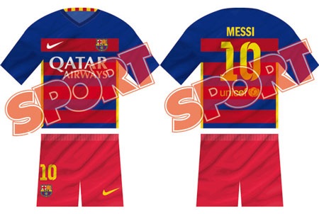 Thiết kế áo đấu mới của Barca: Sọc ngang khác lạ - 2 Thiết kế áo
đấu sân nhà của Barca ở mùa giải 2015-16