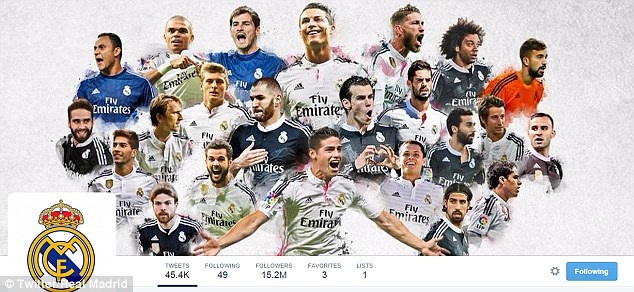 Real Madrid là đội bóng có sức hút lớn nhất
trên mạng xã hội.