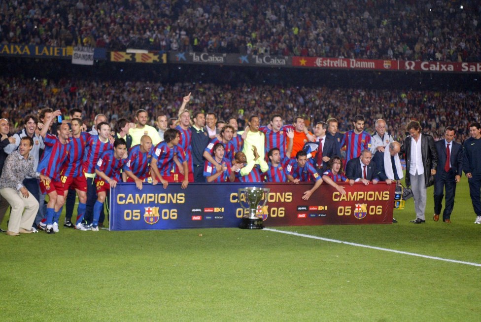 Barca đoạt cú đúp La Liga và Champins
League vào năm 2006.