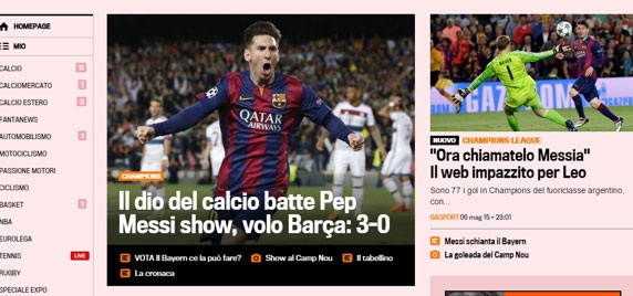 Báo giới quốc tế lại xưng tụng Messi là “chúa trời” - 1 Tờ