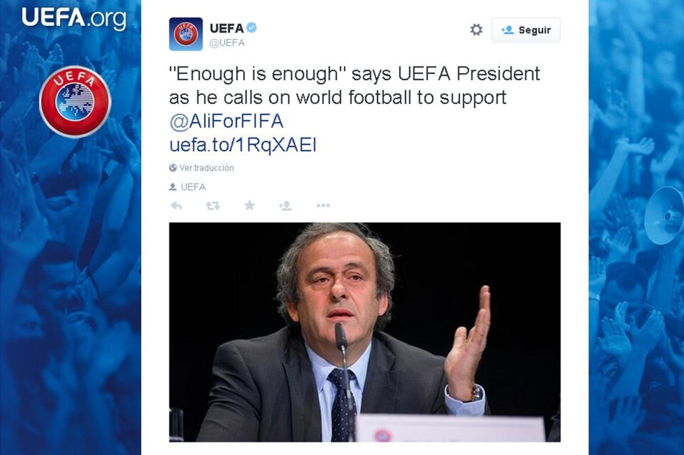 Michel Platini và UEFA mở chiến dịch lật đổ Sepp Blatter - 1 Platini đang chống đối Blatter ra mặt