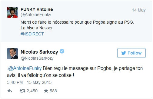 Cựu tổng thống Pháp nói về Pogba trên Twitter