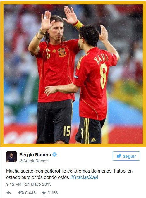 Sergio Ramos: Chúc may mắn,