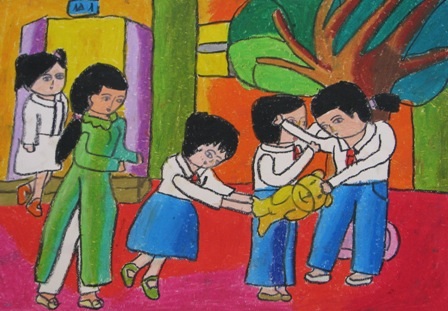 Sôi động vẽ tranh phòng chống bạo lực học đường | Báo Dân trí