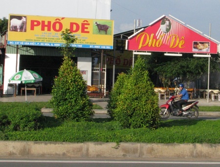 Hình thảnh cả....phố dê. (Ảnh: Huỳnh Hải)