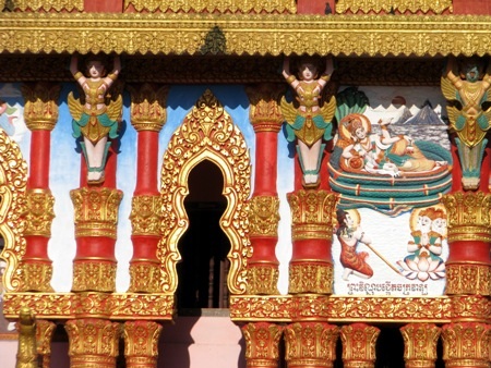 Chiêm ngưỡng vẻ đẹp đặc sắc ngôi chùa Phật giáo Khmer - 5 Nét hoa văn mặt hậu...