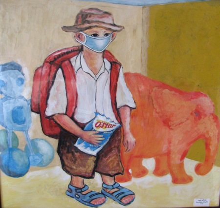 Em đi học mẫu giáo.