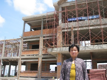 Nhiều người dân hiến đất xây trường - 1 Ngôi trường THPT đang được xây dựng (