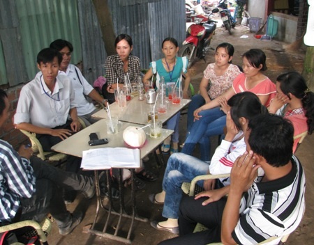 Hàng trăm học viên y tế bất ngờ khi bị báo nợ học phí - 2 Các học viên trong buổi tiếp xúc với PV