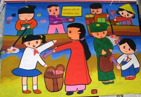Học sinh Cần Thơ thi vẽ tranh vì môi trường thân thiện - 8 Một số tác phẩm hoàn chỉnh.
