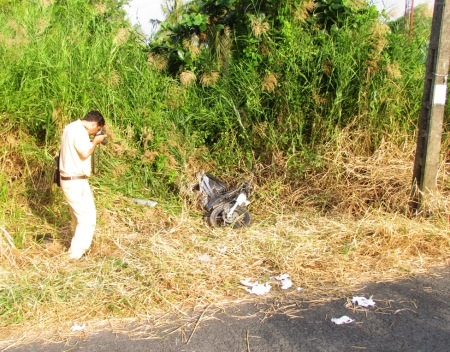 Hiện trường vụ tai nạn.