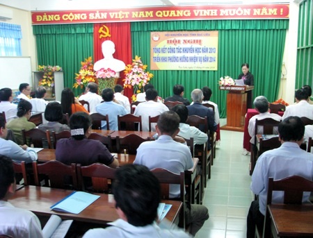 Hội Khuyến học tỉnh Bạc Liêu tổ chức tổng kết công tác hội năm 2013.