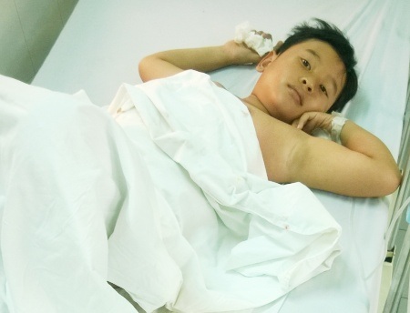 Nạn nhân đang điều trị tại bệnh viện.