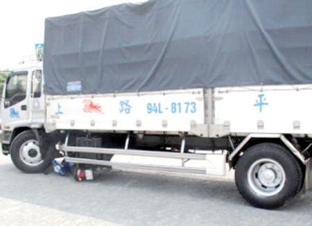 Hiện trường vụ tai nạn.