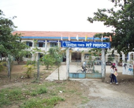 Trường THCS Mỹ Phước - nơi xảy ra vụ việc