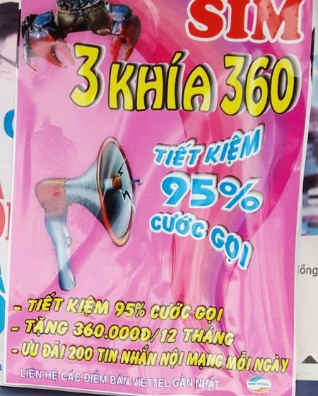 Khách hàng “tố” Viettel “lập lờ” sim 3 khía 360 - 1 Poster sim 3 khía 360 của Viettel...