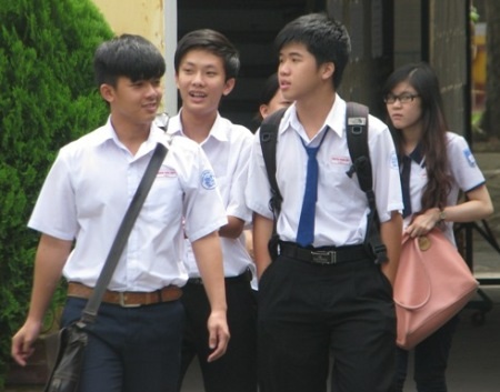 Thí sinh thi tốt nghiệp THPT 2013. (Ảnh: Huỳnh Hải)