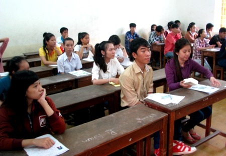 Thí sinh cụm thi Cần Thơ đã hoàn thành kỳ thi tuyển sinh ĐH năm 2014. (Ảnh: Huỳnh Hải)