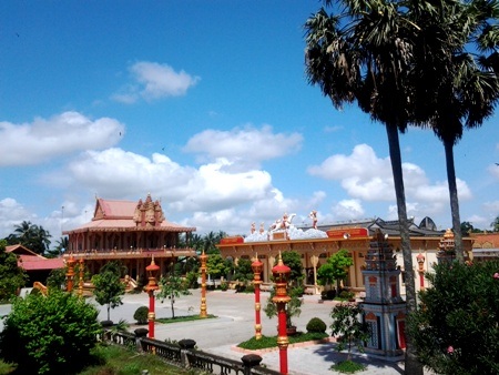 Thăm ngôi chùa Khmer hơn 100 năm tuổi ở Bạc Liêu - 1 Một góc khu trung tâm của chùa Xiêm Cán.