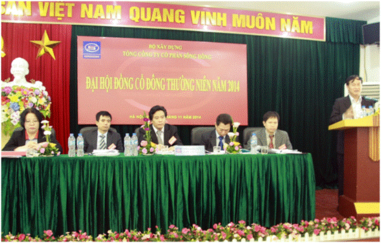 Cổ đông TCT Sông Hồng bức xúc vì lắm lãnh đạo, lỗ triền miên - 1 ĐHĐCĐ TCT Sông Hồng diễn ra khá căng thẳng