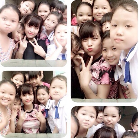 Cô giáo “siêu mẫu” rơi lệ vì bó hoa 20/11 cắm trong ống lon - 4 Cô giáo 9x xì tin bên học trò
