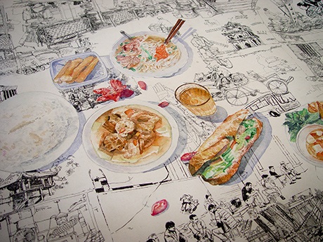 Clip chàng trai biểu diễn ảo thuật đường phố giành giải "Chất Hà Nội" - 3 Tranh “Hà Nội Doodle” của Nhóm Rocket đoạt giải Nhất hạng mục Vẽ