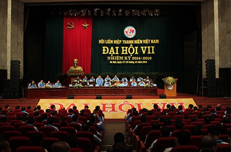 Khai mạc Đại hội đại biểu Hội Liên hiệp thanh niên Việt Nam - 4 Toàn cảnh phiên làm việc đầu tiên của