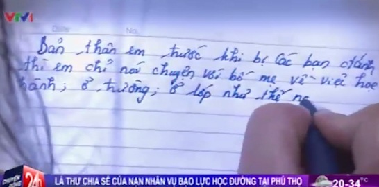 Tâm thư của nữ sinh Phú Thọ bị mất tiếng nói vì bạn đánh - 1 Tâm thư của em Hà