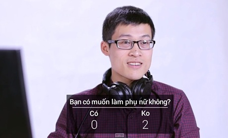 Sau đó họ được hỏi rằng nếu được lựa chọn giới tính thì có muốn làm phụ nữ không...