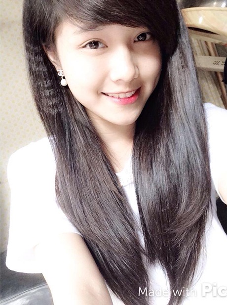 Hình ảnh của nữ sinh Hải Dương có nick-name Bé Ciu
