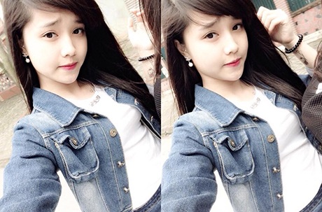 Hình ảnh của nữ sinh Hải Dương có nick-name Bé Ciu