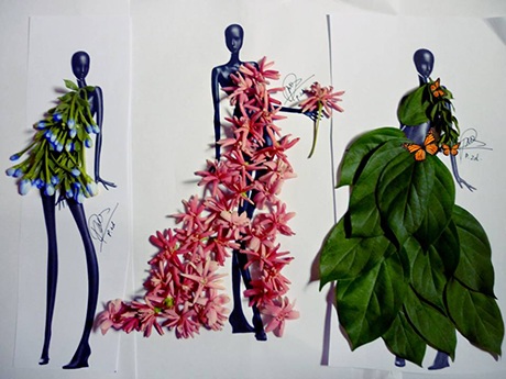 Thiết kế thời trang "độc" từ vỏ trái cây của nam sinh Cà Mau - 5 Rất nhiều thiết kế khác từ hoa và lá