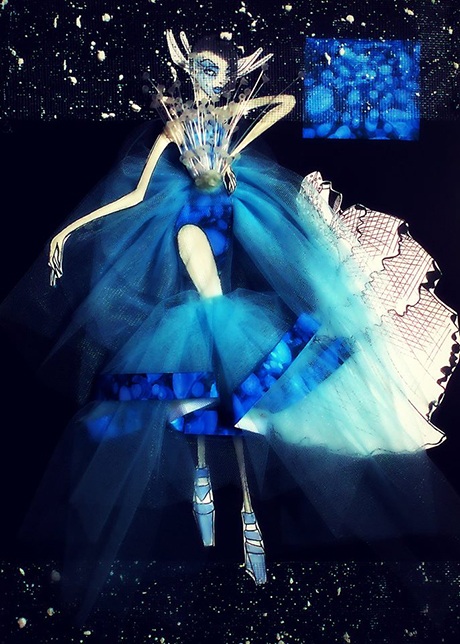 Thiết kế thời trang "độc" từ vỏ trái cây của nam sinh Cà Mau - 7 Mắt lưới vào thiết kế của Phước Điền