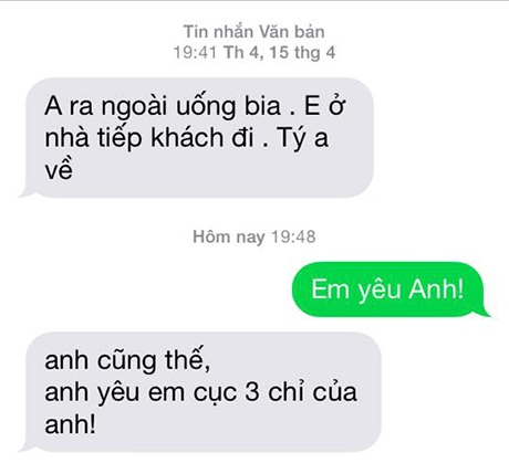 Trào lưu khoe tin nhắn tình cảm khiến dân mạng cười lăn lộn - 7 Cặp đôi tình cảm hiếm có