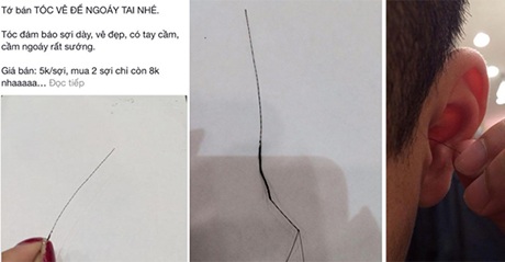 Những món hàng kì quặc, ít ngờ tới được rao bán trên mạng xã hội - 2 Sợi tóc để ngoáy tai cũng là một món hàng trên mạng xã hội