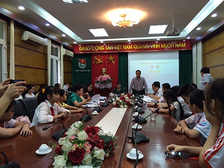 320 thiếu nhi tham dự Đại hội Cháu ngoan Bác Hồ - Chủ nhân Thăng Long - 1 Họp báo về chương trình Đại hội Cháu ngoan Bác Hồ - Chủ nhân Thăng Long lần thứ 13