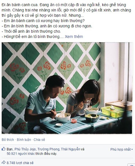 Chuyện tình chân thật bên bát bánh canh gây xúc động