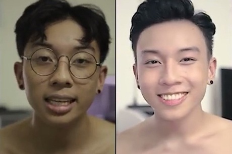 Trào lưu các chàng quay clip khoe “đẹp trai nhiều người theo” - 1 Anh chàng đẹp trai kết hợp hai trào lưu Đẹp trai có nhiều đứa yêu và vịt hóa thiên nga