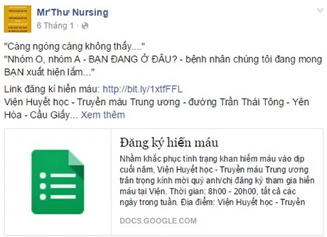 Cộng đồng mạng chung tay kêu gọi hiến máu cứu người - 6 Nhóm máu A và O đang rất cần người hiến máu
