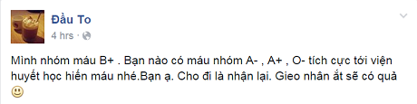 Cộng đồng mạng chung tay kêu gọi hiến máu cứu người - 5 Nhóm máu A và O đang rất cần người hiến máu