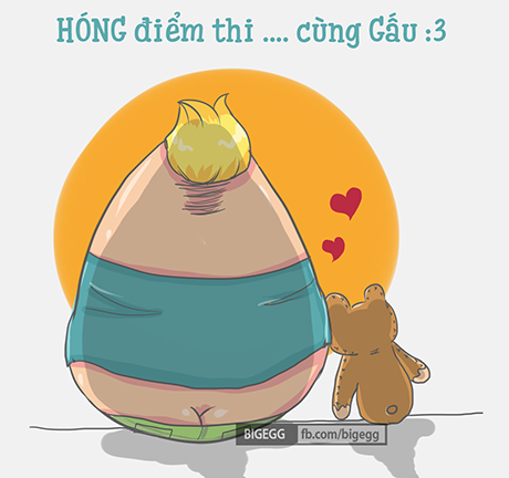 Bộ tranh vui về sĩ tử ngóng điểm thi đại học - 4 Ngóng điểm thi cũng phải lãng mạn
