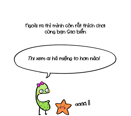 "Sự tích" các loại trái cây qua góc nhìn hài hước của họa sĩ trẻ - 5 Ngoài ăn, Dưa chuột còn thích làm bạn với Sao biển