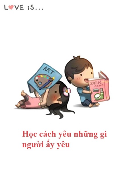 Bộ tranh ngộ nghĩnh định nghĩa về tình yêu - 3 Yêu là yêu tất cả mọi điều của người ấy