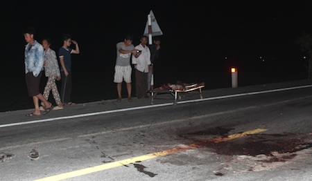 Hiện trường vụ tai nạn.