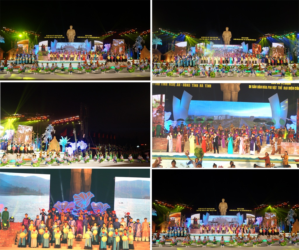 Những màn biểu diễn nghệ thuật mang đậm chất Ví, Giặm của Nghệ Tĩnh.