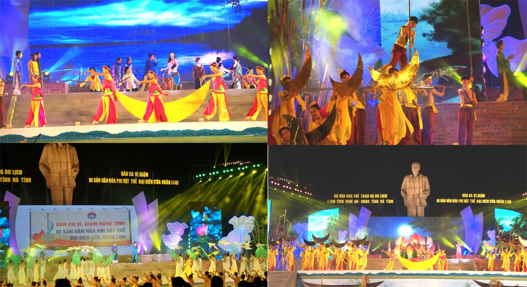 Một tiết mục học dân ca Ví, Giặm do NSƯT Hồng Lựu biểu diễn.