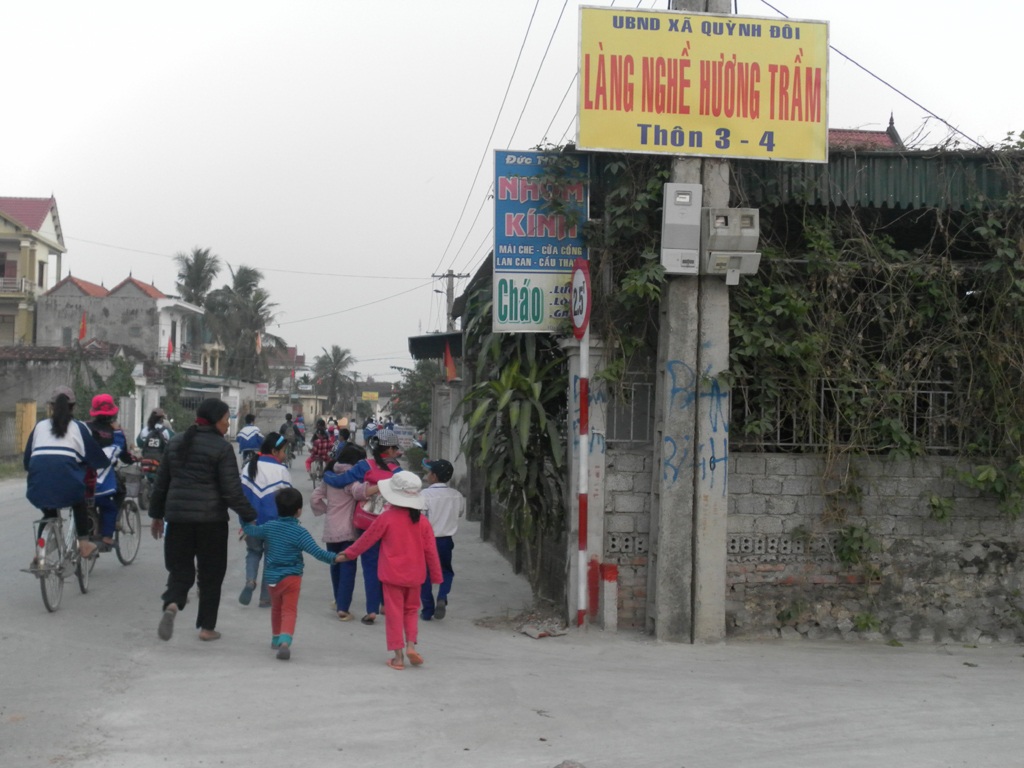 Làng nghề hương trầm Quỳnh Đôi.