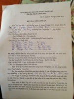 Biên bản thỏa thuận hỗ trợ 50 triệu đồng cho gia đình sản phụ xấu số.(ảnh,H.Ngân)